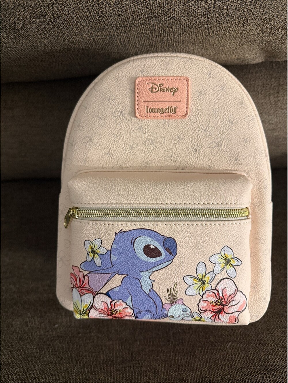 Disney Loungefly Stitch Mini Backpack with Floral Design